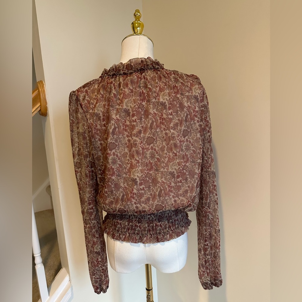 Joie Sheer Blouse- Medium - Picture 2 of 10